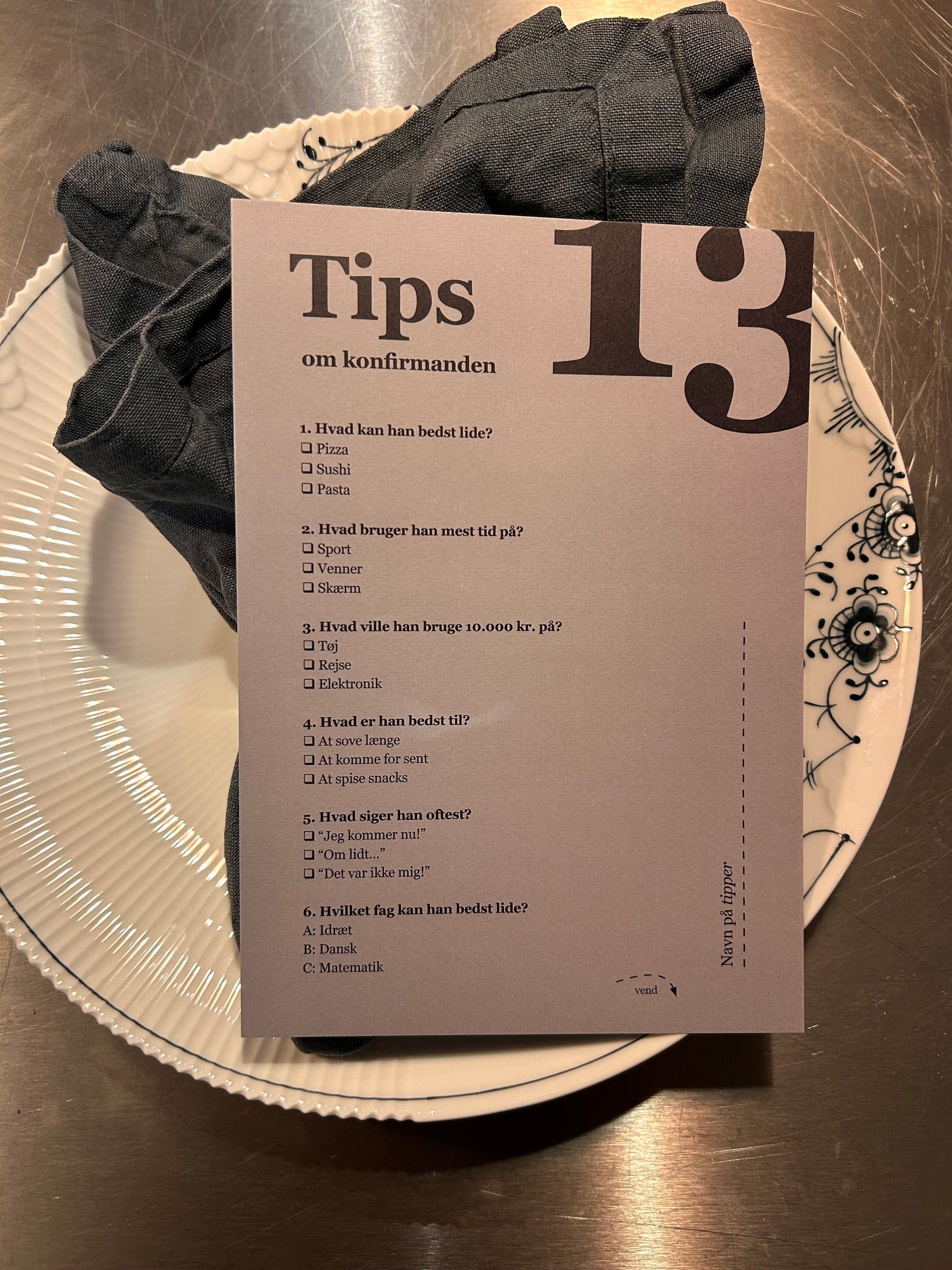 Tip en 13’er om konfirmanden - dreng