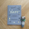 Babybog - En hjertelig hilsen til baby - støvet blå/grå